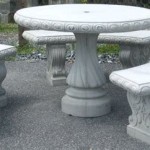 Create The Perfect Outdoor Entertaining Space With Concrete Patio Table And Benches